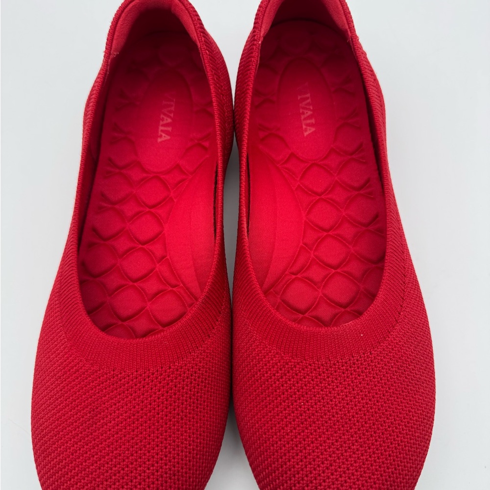 Vivaia Claire Round Toe Walking Flats Red Women’s Size EU 41 US 9.5 - Picture 5 of 8